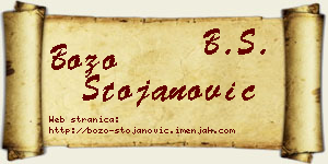 Božo Stojanović vizit kartica